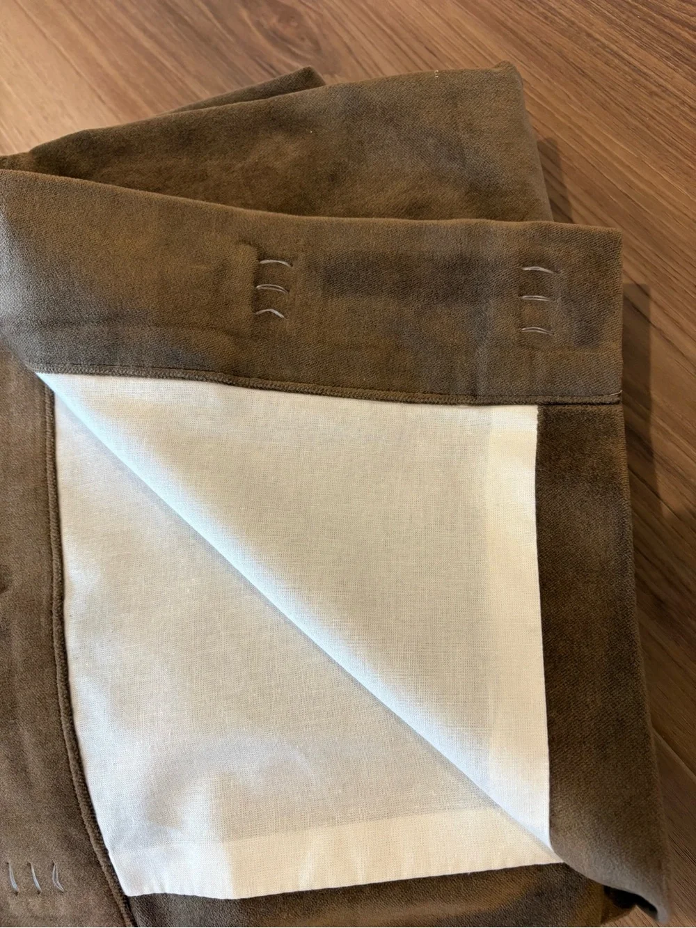 ONE Pottery Barn Velvet Twill Curtain Panel Cappuccino Brown 50